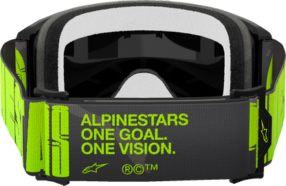 Alpinestars GOGGLES Vision 5 Hollow Charcoal/Yellow Fluo with Silver Mirror Lens, Part 5102225-1470