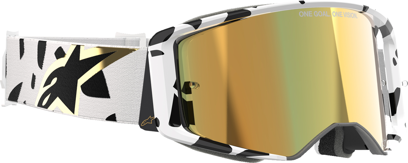 Alpinestars GOGGLES Supertech ABS Vision Gold Mirror Lens - Impact-Resistant Performance Eyewear