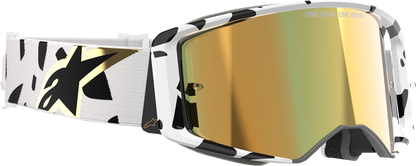 Alpinestars GOGGLES Supertech ABS Vision Gold Mirror Lens - Impact-Resistant Performance Eyewear