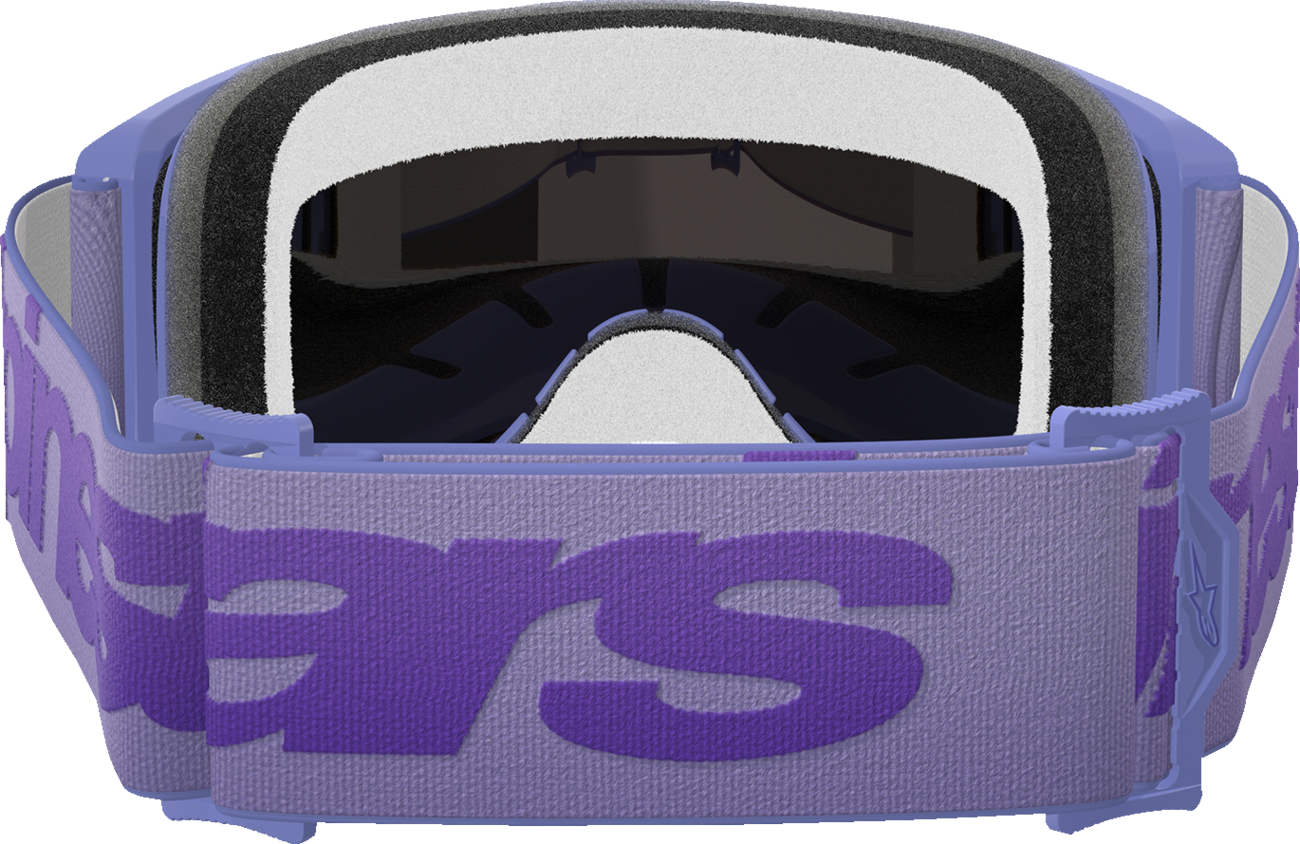 Alpinestars GOGGLES Vision 5 Goggle - Wordmark - Purple with Blue Mirror Lens, Part 5102425-3116