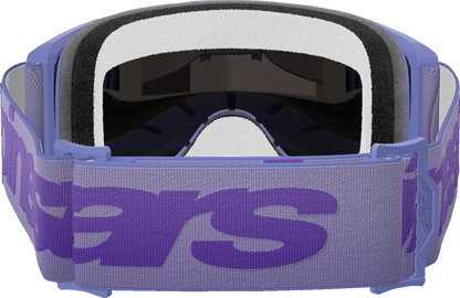 Alpinestars GOGGLES Vision 5 Goggle - Wordmark - Purple with Blue Mirror Lens, Part 5102425-3116