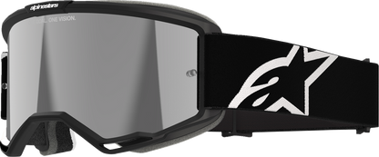 Alpinestars GOGGLES Vision 5 with Silver Mirror Lens – Black Frame, Model 5101825-1456