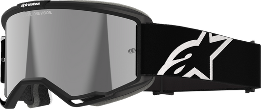 Alpinestars GOGGLES Vision 5 with Silver Mirror Lens – Black Frame, Model 5101825-1456