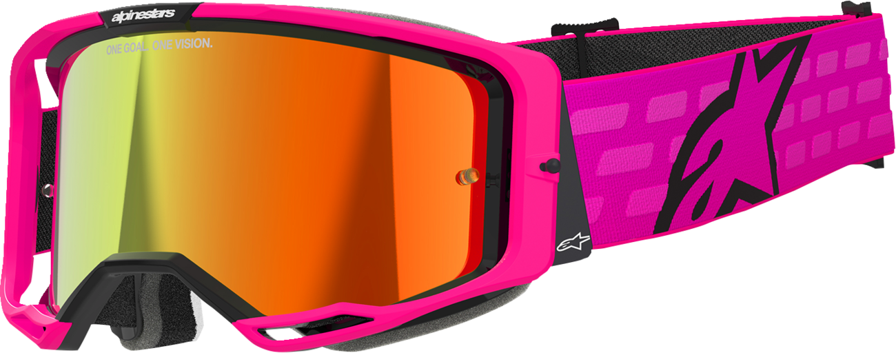 Alpinestars GOGGLES Vision 8 Goggle - Pink with Red Mirror Lens, Part 5101625-3083