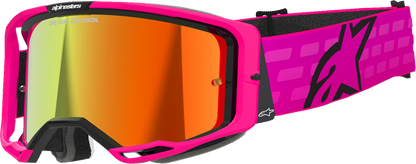 Alpinestars GOGGLES Vision 8 Goggle - Pink with Red Mirror Lens, Part 5101625-3083
