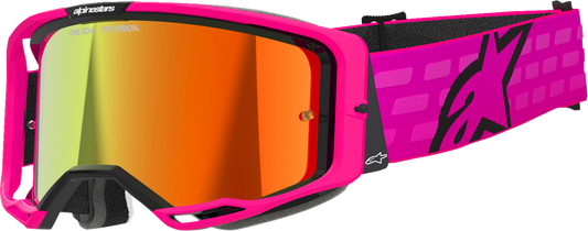 Alpinestars GOGGLES Vision 8 Goggle - Pink with Red Mirror Lens, Part 5101625-3083
