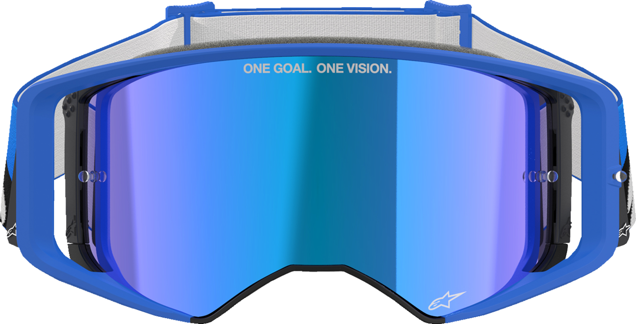 Alpinestars GOGGLES Supertech Stream Blue Mirror Lens - ABS Vision Impact-Resistant Polycarbonate