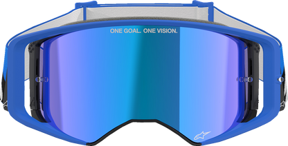 Alpinestars GOGGLES Supertech Stream Blue Mirror Lens - ABS Vision Impact-Resistant Polycarbonate