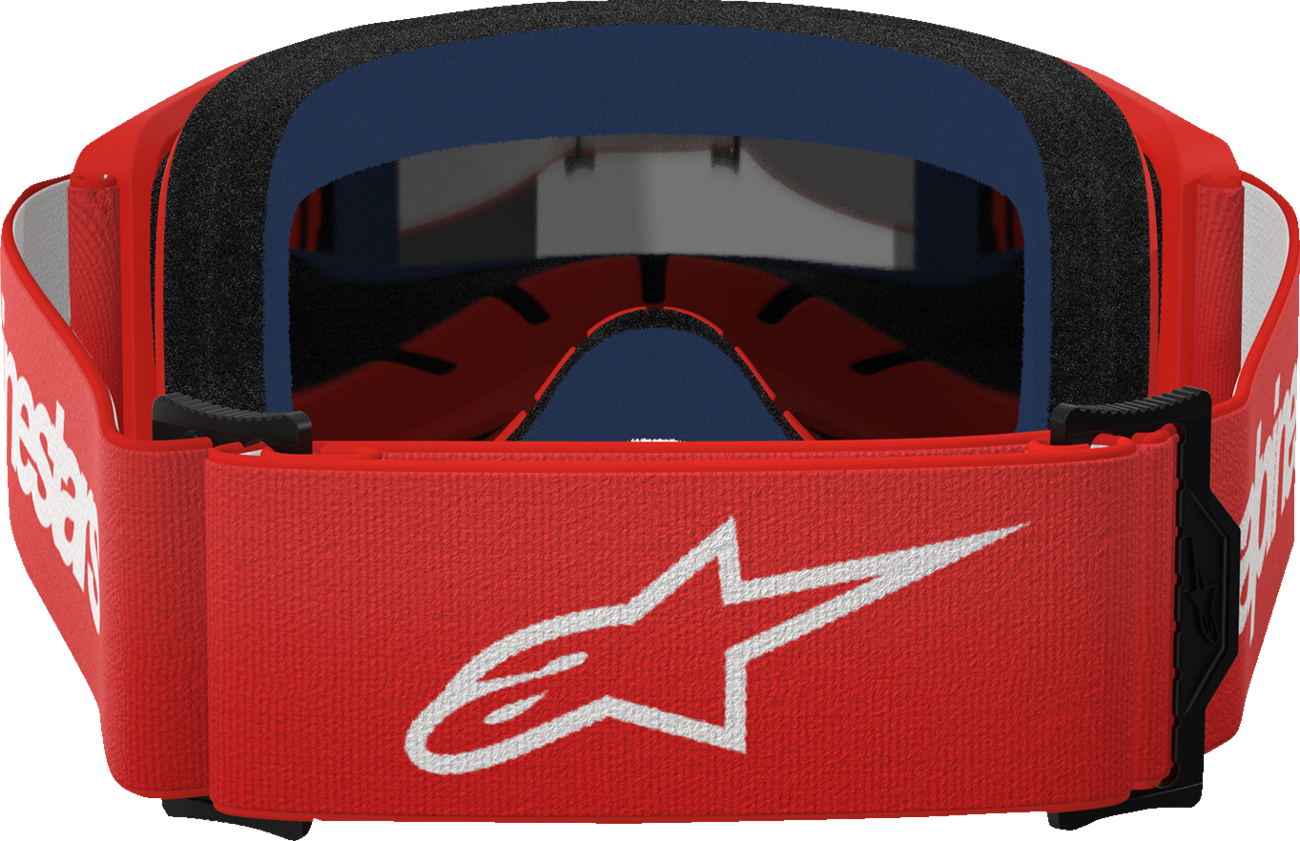 Alpinestars GOGGLES Vision 3 Goggle - Red with Silver Mirror Lens, Part 5103325-3094