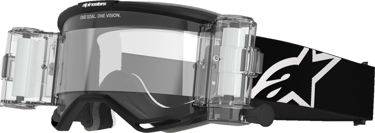 Alpinestars GOGGLES Vision 5 Roll-Off Goggle with Clear Lens and Anti-Fog Coating - Black Frame Model 5102825-1529