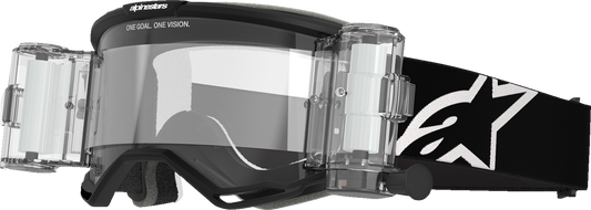 Alpinestars GOGGLES Vision 5 Roll-Off Goggle with Clear Lens and Anti-Fog Coating - Black Frame Model 5102825-1529