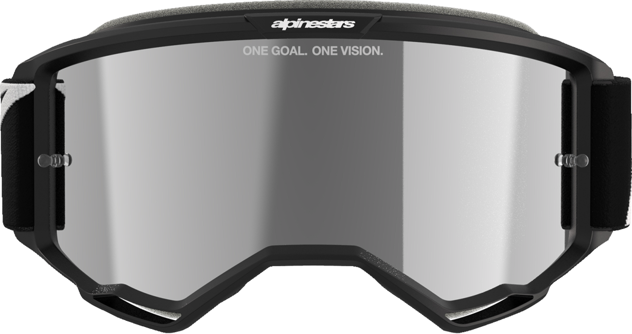 Alpinestars GOGGLES Vision 5 with Silver Mirror Lens – Black Frame, Model 5101825-1456