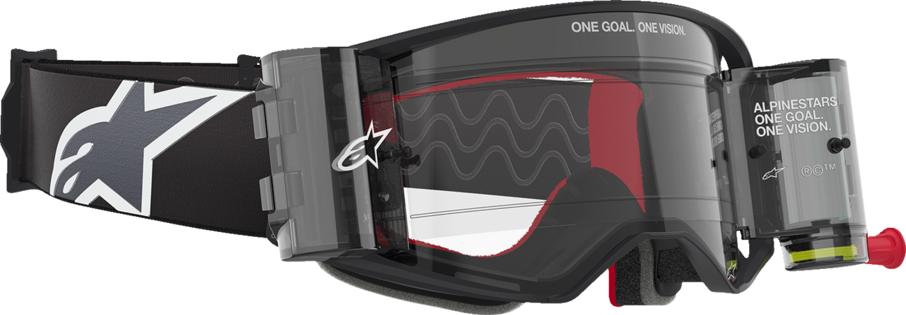 Alpinestars Supertech Roll-Off Goggle with Clear Lens and Black/Gray Frame - Part 5100425-1518