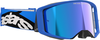Alpinestars GOGGLES Supertech Stream Blue Mirror Lens - ABS Vision Impact-Resistant Polycarbonate