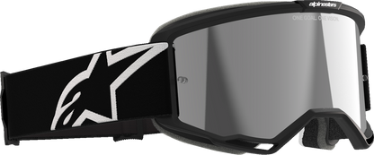 Alpinestars GOGGLES Vision 5 with Silver Mirror Lens – Black Frame, Model 5101825-1456