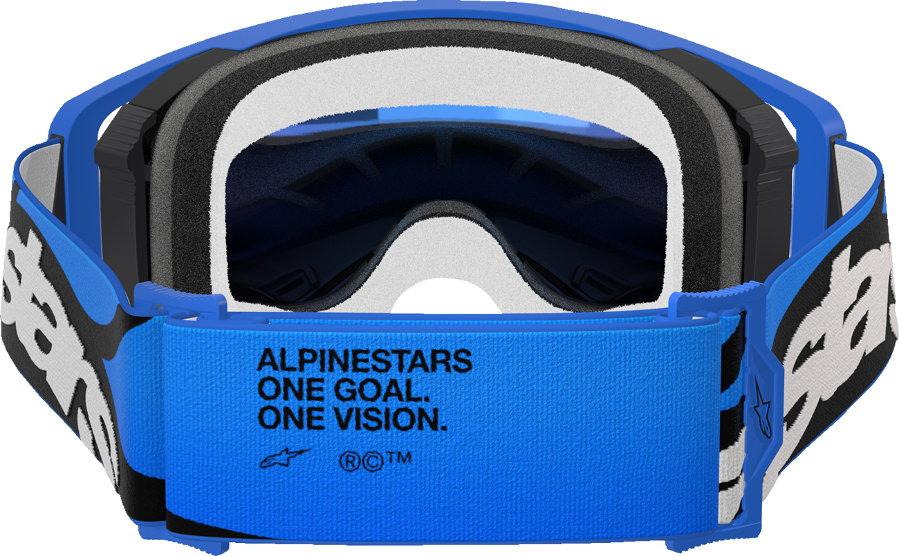 Alpinestars GOGGLES Supertech Stream Blue Mirror Lens - ABS Vision Impact-Resistant Polycarbonate