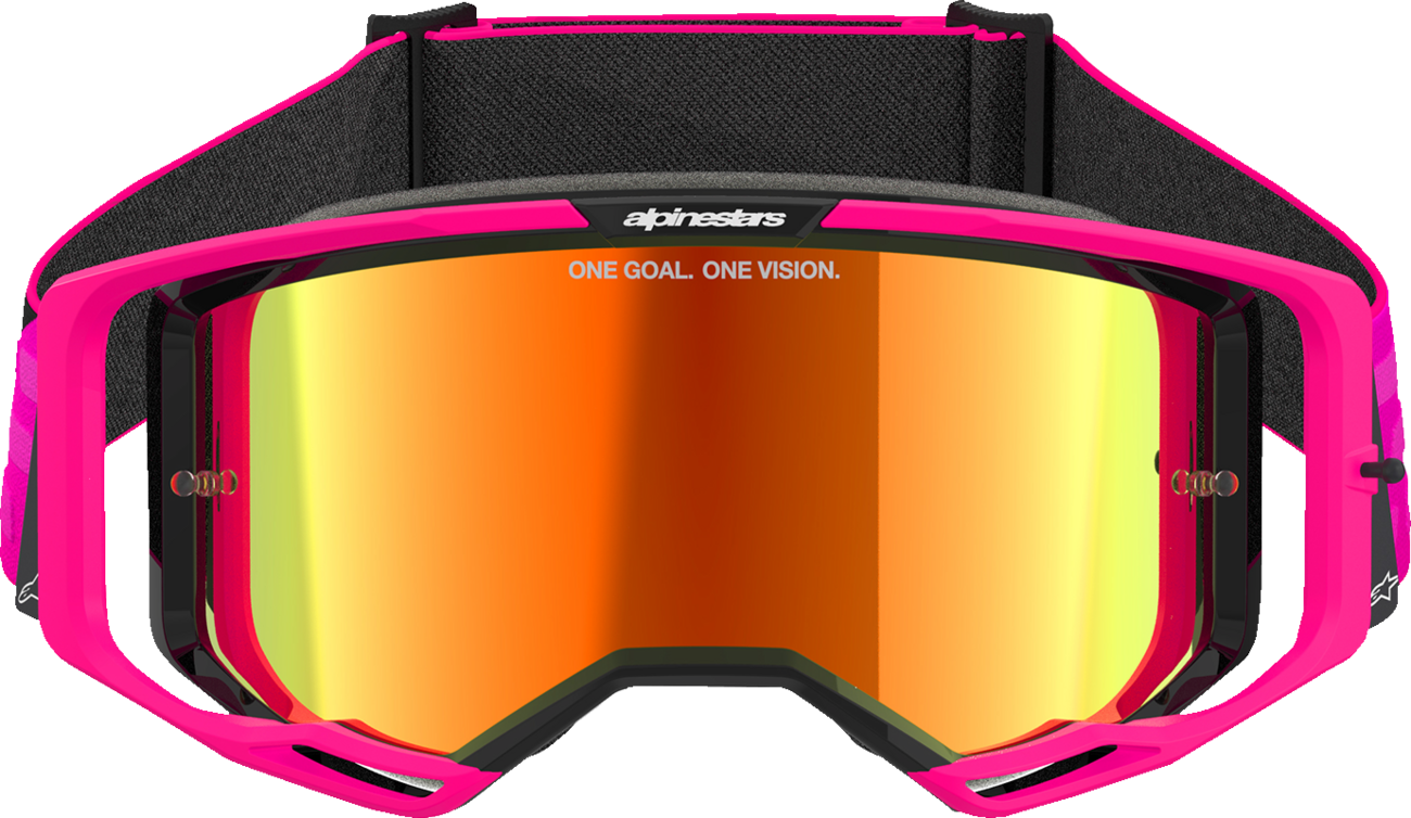 Alpinestars GOGGLES Vision 8 Goggle - Pink with Red Mirror Lens, Part 5101625-3083