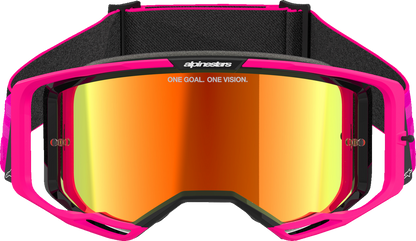 Alpinestars GOGGLES Vision 8 Goggle - Pink with Red Mirror Lens, Part 5101625-3083