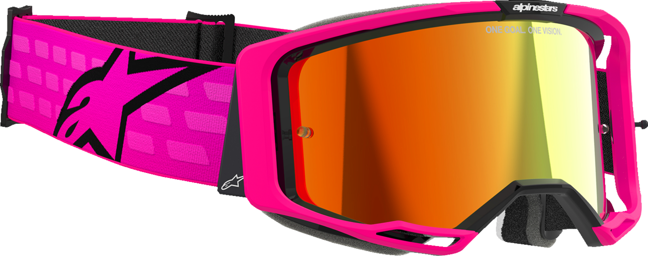 Alpinestars GOGGLES Vision 8 Goggle - Pink with Red Mirror Lens, Part 5101625-3083