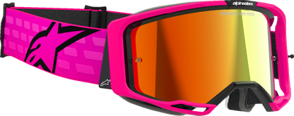 Alpinestars GOGGLES Vision 8 Goggle - Pink with Red Mirror Lens, Part 5101625-3083