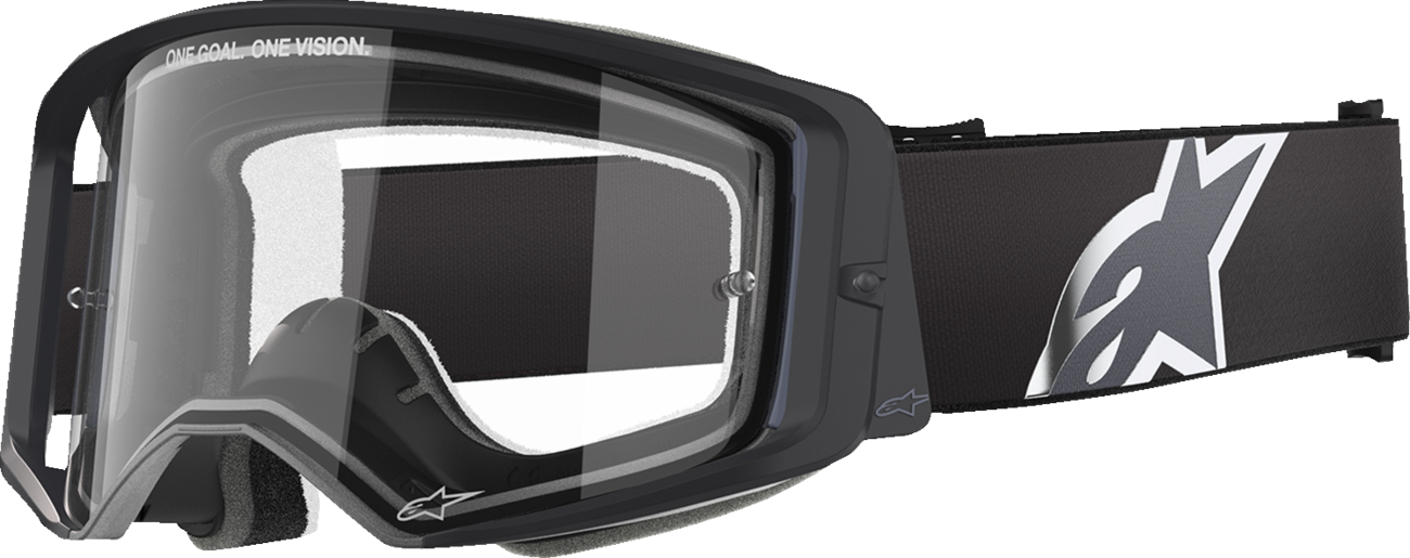Alpinestars Goggless Supertech Goggle - Black and Gray Frame with Clear Lens (Part 5100125-1507)