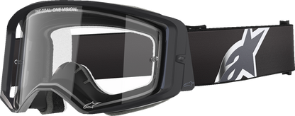 Alpinestars GOGGLES Vision 8 Goggle - Black Frame with Clear Lens, Part No. 5100825-1425