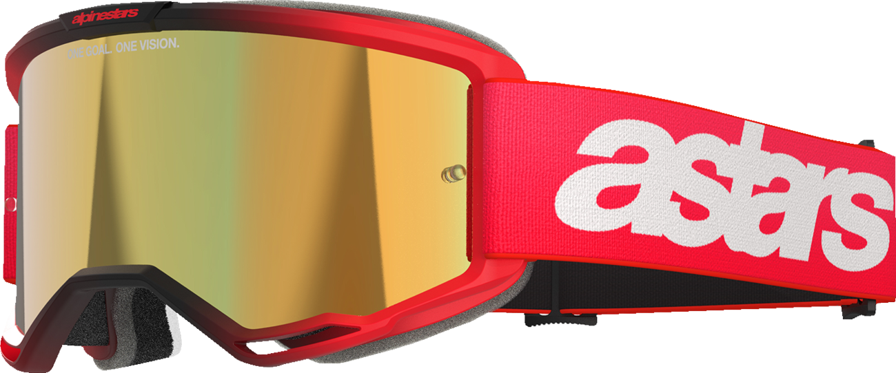 Alpinestars GOGGLES Vision 5 Blaze Red with Gold Mirror Lens - Part 5102125-3115