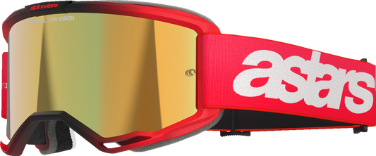 Alpinestars GOGGLES Vision 5 Blaze Red with Gold Mirror Lens - Part 5102125-3115