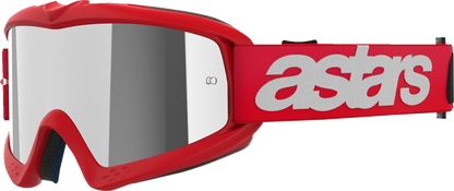 Alpinestars Youth Vision Goggle Blaze Red with Silver Mirror Lens, Part 5140425-3094
