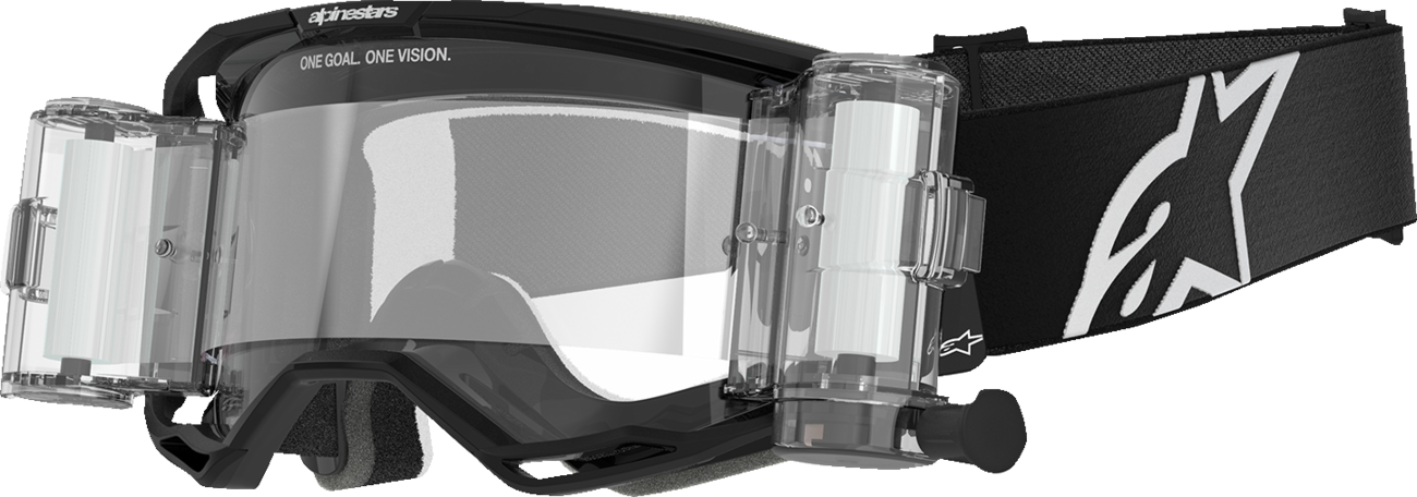 Alpinestars GOGGLES Vision 8 Goggle - Black Frame with Clear Lens, Part No. 5100825-1425