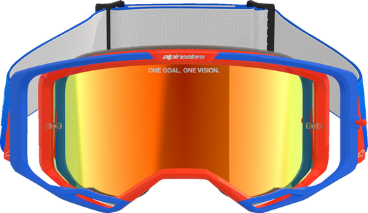 Alpinestars GOGGLES Vision 8 Blue/Orange Red Mirror - Part 5101325-7303