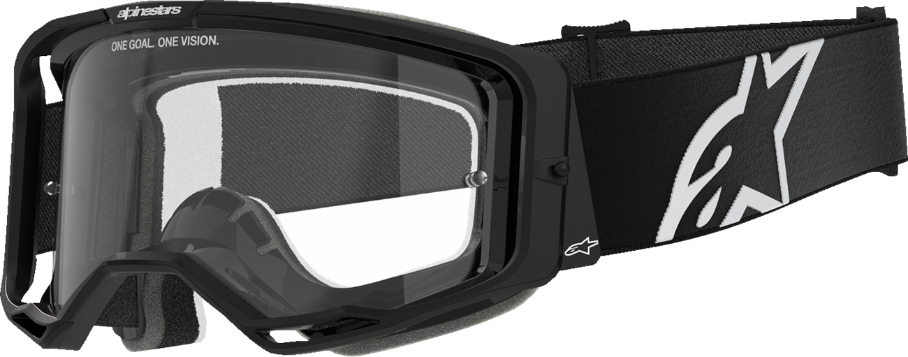 Alpinestars GOGGLES Vision 8 Goggle - Black Frame with Clear Lens, Part No. 5100825-1425