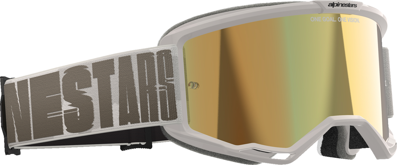 Alpinestars GOGGLES Vision 5 Hollow Wind Goggle with Gold Mirror Lens - Model 5102225-7311