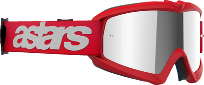 Alpinestars Youth Vision Goggle Blaze Red with Silver Mirror Lens, Part 5140425-3094