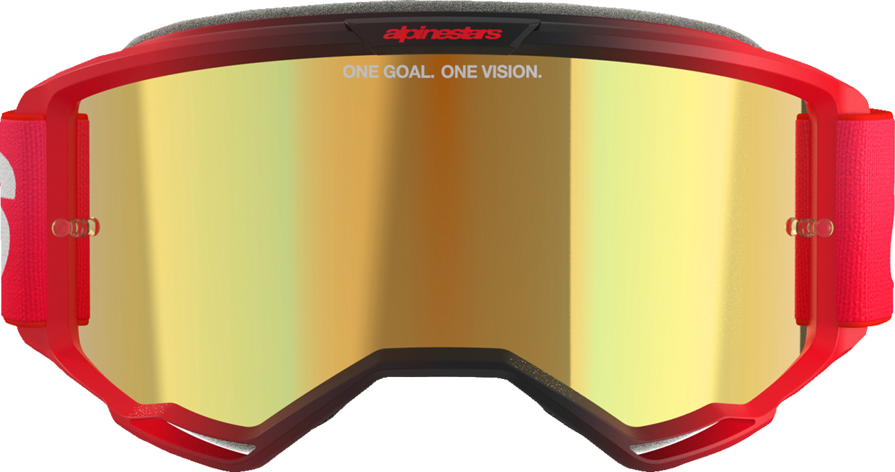 Alpinestars GOGGLES Vision 5 Blaze Red with Gold Mirror Lens - Part 5102125-3115