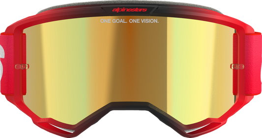 Alpinestars GOGGLES Vision 5 Blaze Red with Gold Mirror Lens - Part 5102125-3115