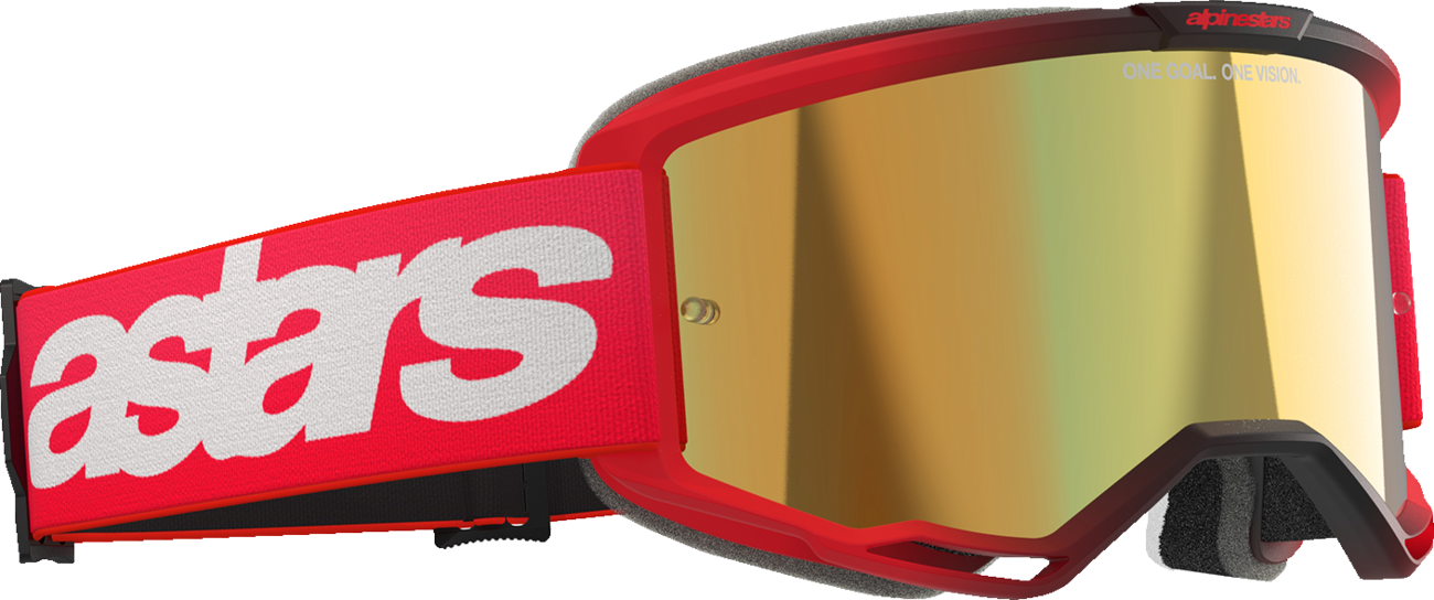 Alpinestars GOGGLES Vision 5 Blaze Red with Gold Mirror Lens - Part 5102125-3115