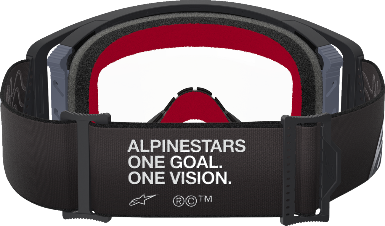 Alpinestars Goggless Supertech Goggle - Black and Gray Frame with Clear Lens (Part 5100125-1507)