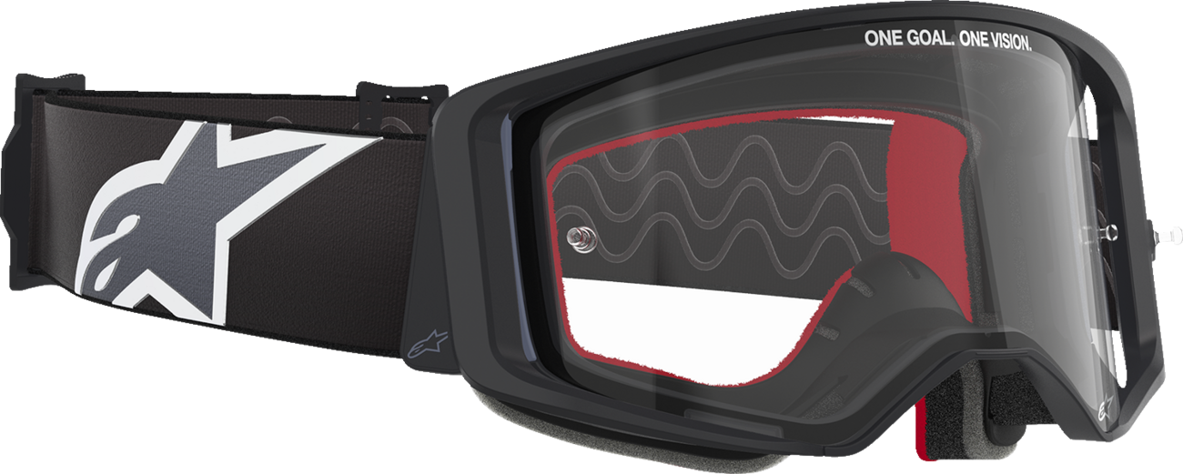 Alpinestars Goggless Supertech Goggle - Black and Gray Frame with Clear Lens (Part 5100125-1507)
