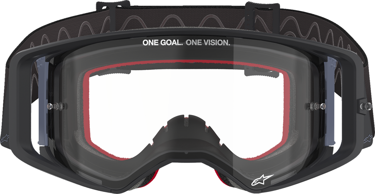 Alpinestars Goggless Supertech Goggle - Black and Gray Frame with Clear Lens (Part 5100125-1507)