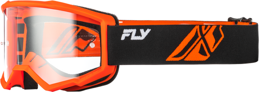Youth Focus Goggle Blk/Orange W/ Clear Lens
