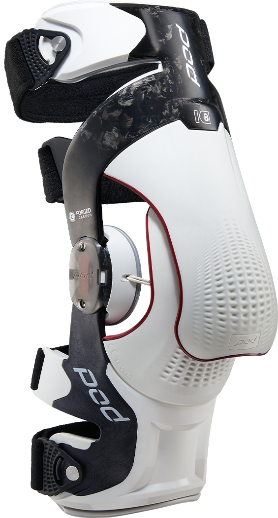 POD K8 3.0 Knee Brace Carbon Right Large – Advanced Carbon Fiber Support with Human Motion Hinge