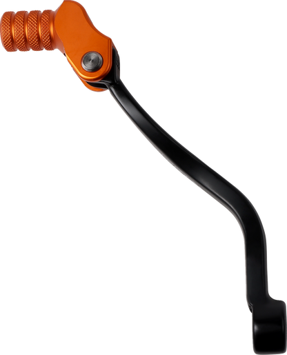 MOOSE OFFROAD KTM Shift Lever with 20 mm Offset – Orange CNC Machined Aluminum and Stainless Steel Spring - Part 81-0571-10-40