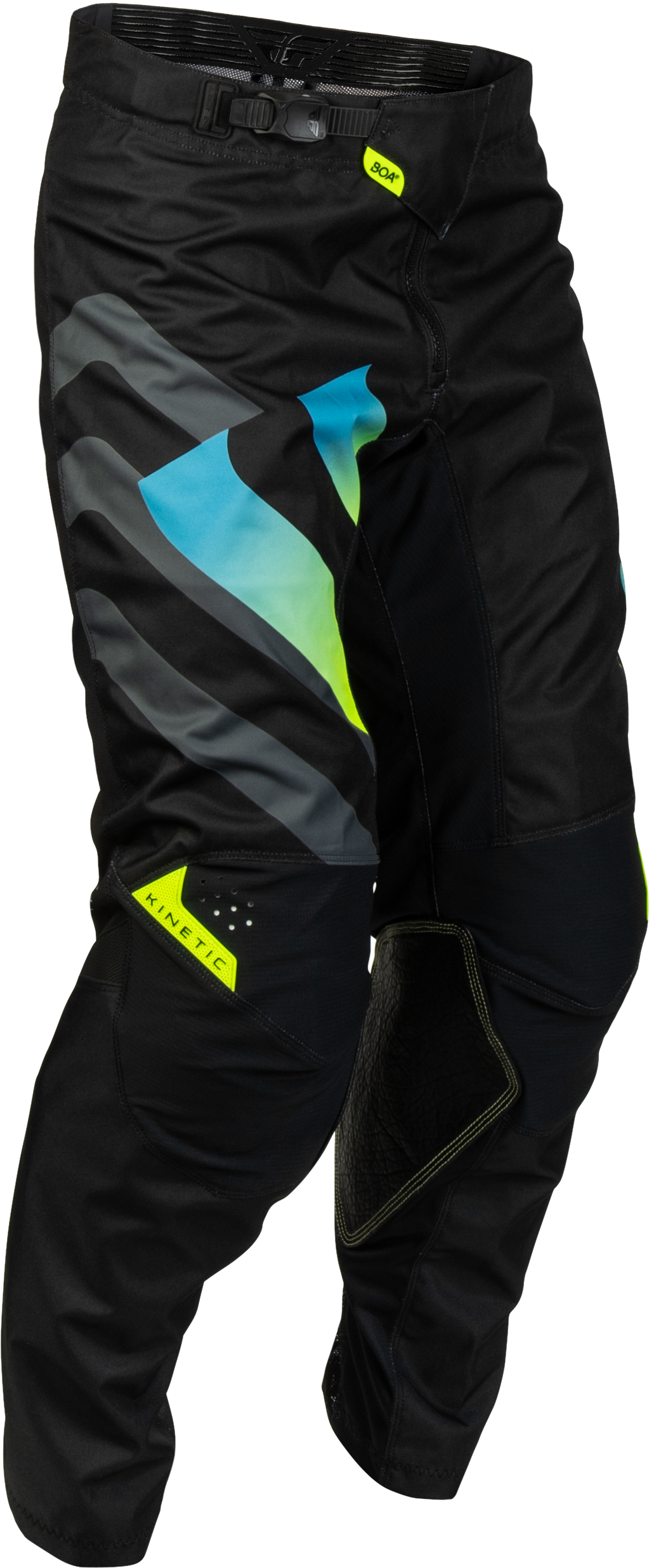 Kinetic Volt Pants Black/Grey/Teal/Yellow Sz 28