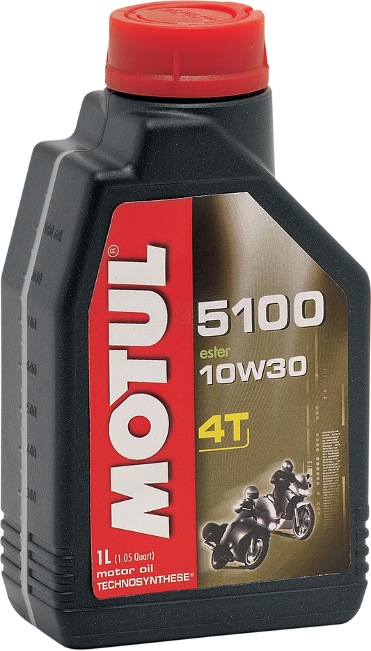 MOTUL 5100 4T Synthetic Blend Oil 10W-30 - 1 Quart – Part Number 104062