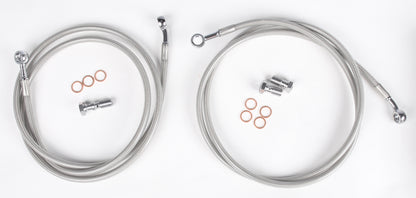 Streamline Brakeline Universal Front 54-inch - Clear Lines with 10mm X 125 Banjo Bolts