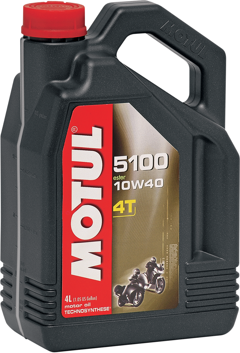 MOTUL 5100 4T Synthetic Blend Oil 10W-40 Part Number 104068 for 4-Stroke Engines