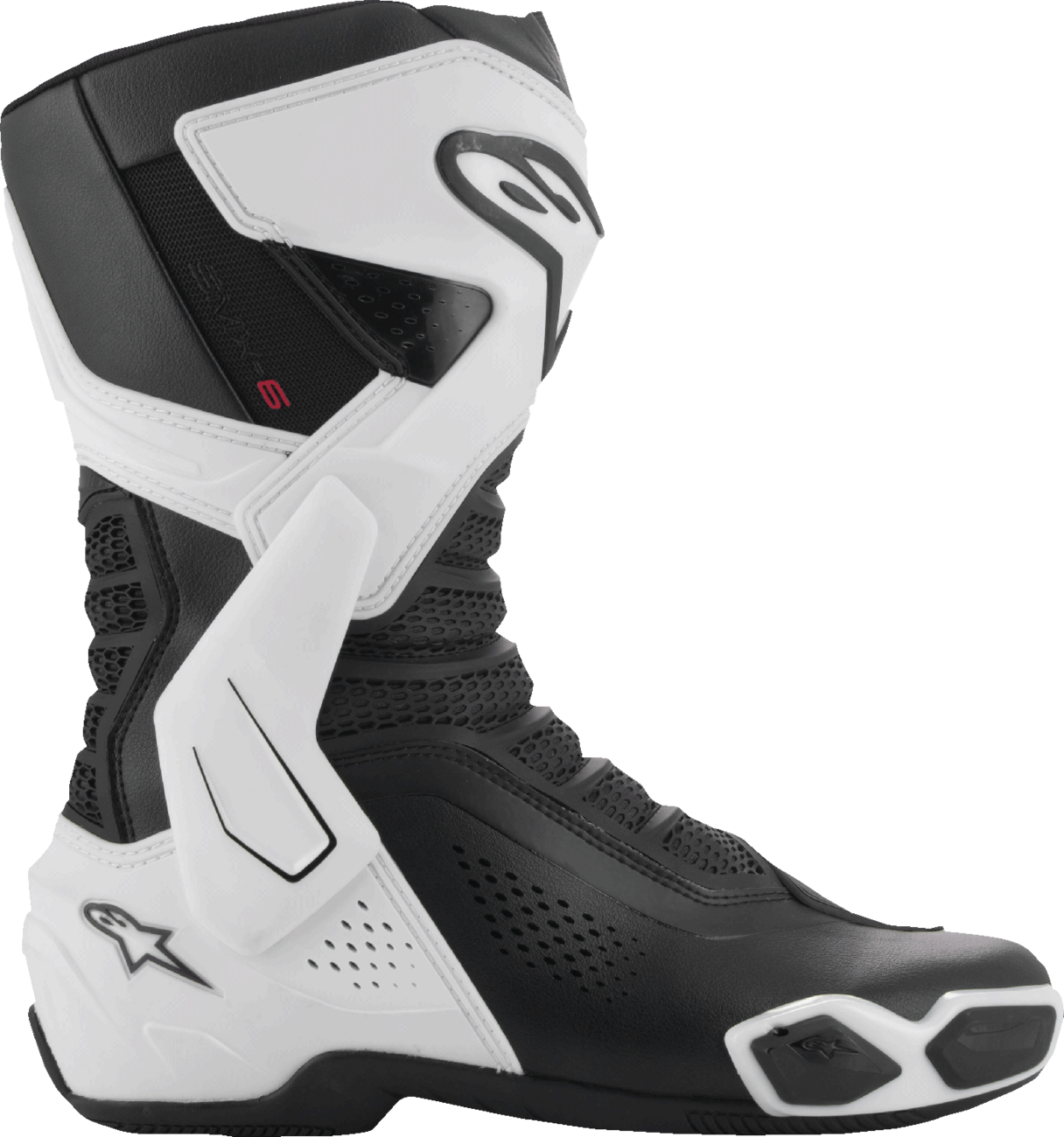 Alpinestars SMX-6 V3 Vented Motorcycle Boots - Black/White, US 12.5 / EU 48 - Part Number 2223225-21-48