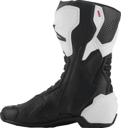 Alpinestars SMX-6 V3 Vented Motorcycle Boots - Black/White, US 12.5 / EU 48 - Part Number 2223225-21-48