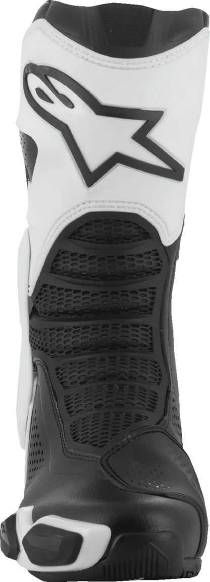 Alpinestars SMX-6 V3 Vented Motorcycle Boots - Black/White, US 12.5 / EU 48 - Part Number 2223225-21-48